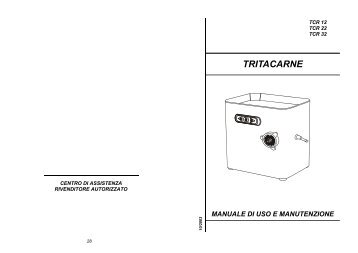 tritacarne manuale di uso e manutenzione - mbm-Service GmbH