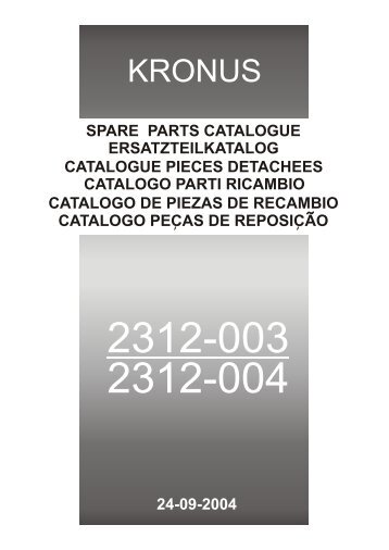 spare parts catalogue ersatzteilkatalog catalogue pieces detachees ...