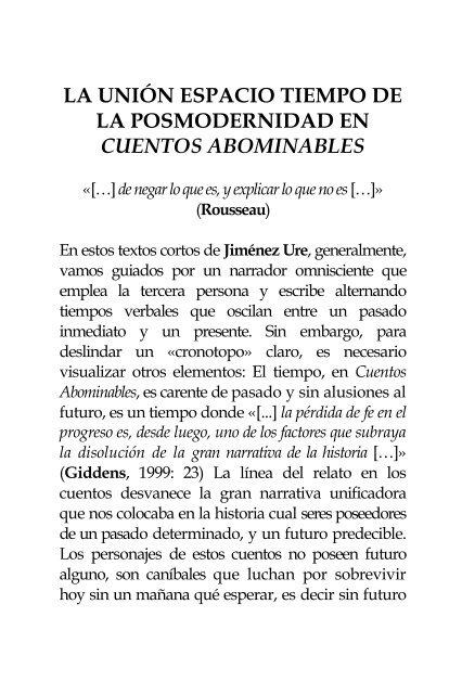 TESIS DE MONTERO RODRÍGUEZ SOBRE CUENTOS ABOMINABLES DE JIMÉNEZ URE (VERSIÓN DIGITAL 2015)