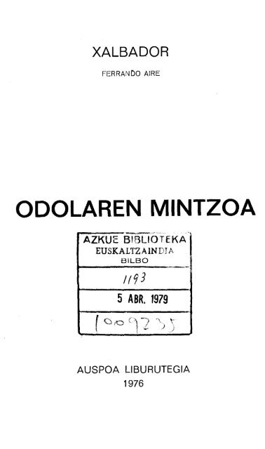 ODOLAREN MINTZOA