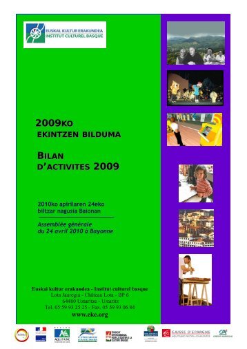 2009KO BILAN D’ACTIVITES