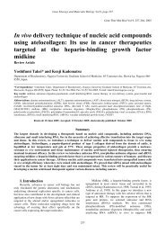 In vivo delivery technique of nucleic acid compounds using ...