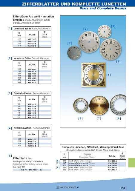 Uhrenersatzteile und Zubehör