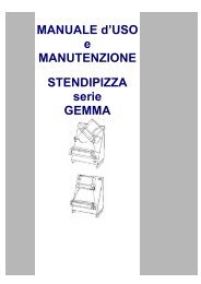 MANUALE d'USO e MANUTENZIONE STENDIPIZZA Serie 