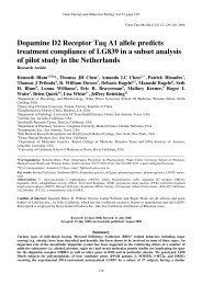 Dopamine D2 Receptor Taq A1 allele predicts treatment compliance ...