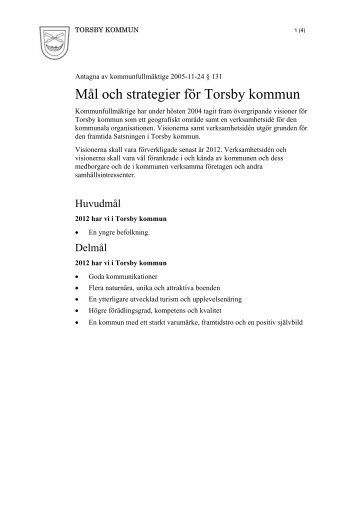 Mål och strategier för Torsby kommun