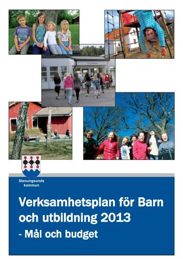 Verksamhetsplan för Barn och utbildning 2013