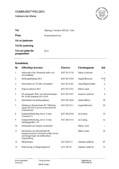 Kommunstyrelsen