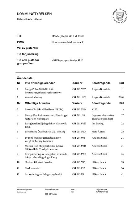Kommunstyrelsen