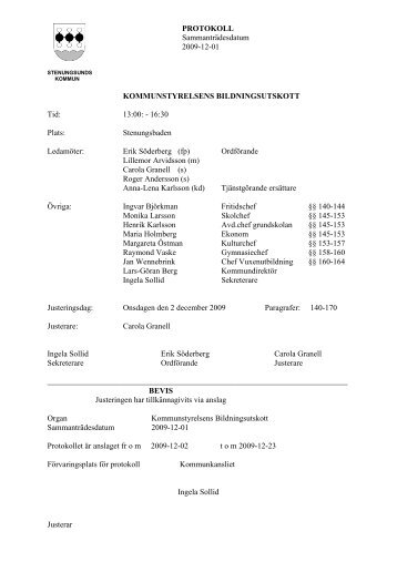 Bildningsutskottet 2009-12-01.pdf - Stenungsund