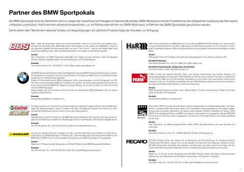 BMW Sportpokal 2012 - BMW Motorsport