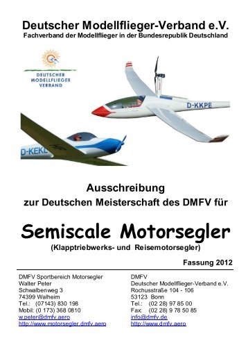 Deutsche Meisterschaft des DMFV für Semiscale Motorsegler