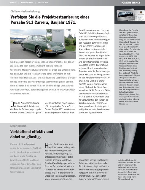 Ausgabe 3/09 - Porsche Zentrum Olympiapark