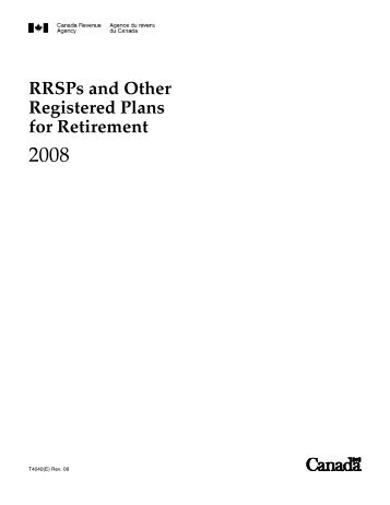 RRSPs and Other Registered Plans for Retirement