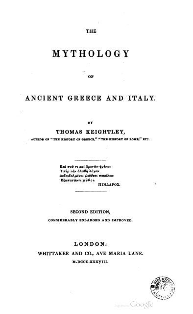 The-mythology-of-ancient-greece-and-italy-thomas-keightley