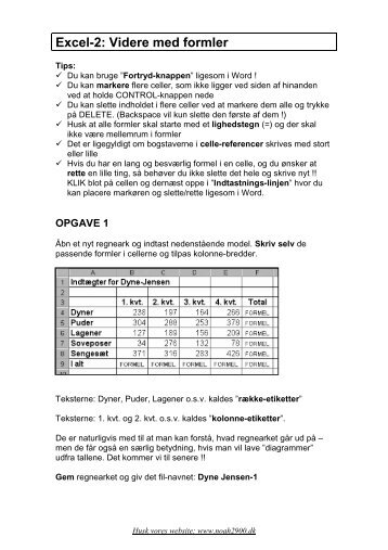 Excel-2 Videre med formler