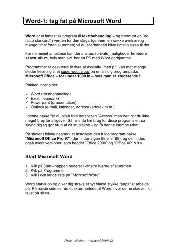 Word-1 tag fat på Microsoft Word