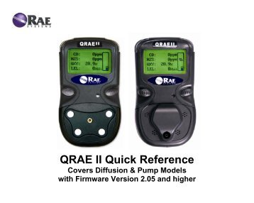 QRAE II Quick Reference