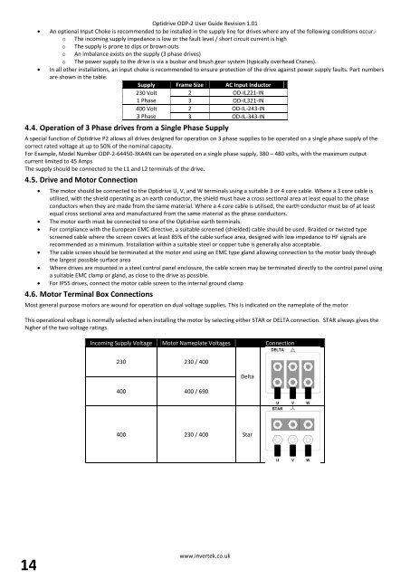 AC Variable Speed Drive Installation & Operating Instructions