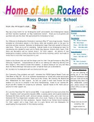 Healthy School's Hints….. - Ross Doan Public School