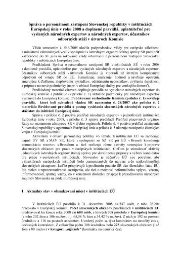 SprÃ¡va o personÃ¡lnom zastÃºpenÃ­ Slovenskej ... - Ãrad vlÃ¡dy SR
