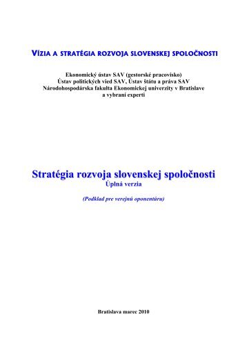 Stratégia rozvoja slovenskej spoločnosti