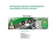 REVITALIZÁCIA KRAJINY A INTEGROVANÉHO MANAŽMENTU POVODÍ A KRAJINY