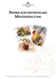 Speisen zur individuellen Menugestaltung - Grand Hotel Kronenhof