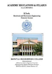 academic regulations & syllabus - Bapatla Engineering College