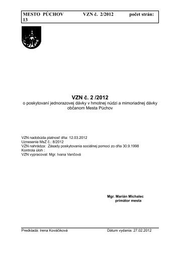 VZN č 2 /2012