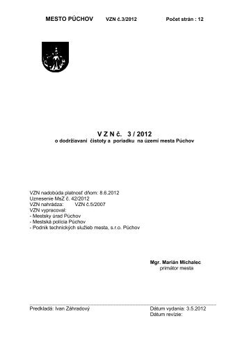 V Z N č 3 / 2012