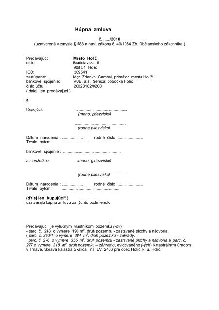 Kupno Predajna Zmluva