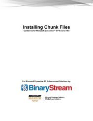 Installing Chunk Files - Binary Stream