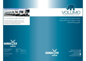 VOLUMO Folder Getränkelogistik - HAMACHER Logistik GmbH