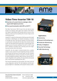 Video Time-Inserter TIM-10 - Alexander Meier Elektronik