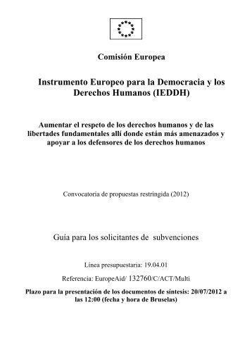 Instrumento Europeo para la Democracia y los Derechos Humanos (IEDDH)