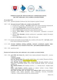 PredbeÅ£nÃ½ program III. odbornej konferencie s medzinÃ¡rodnou ...