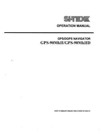 Manual-GPS-90-90D - Si-Tex Marine Electronics
