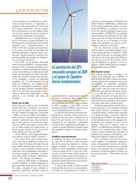 Llega la España de las renovables