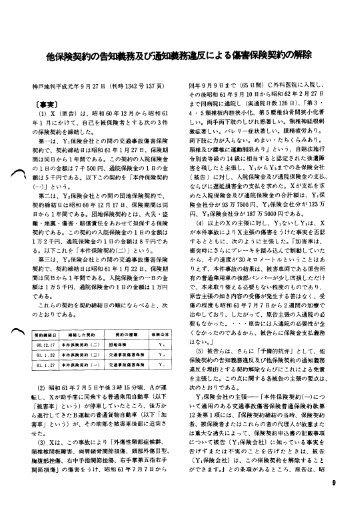 他保険契約の告知義務及び通知義務違反による傷害保険契約の解除