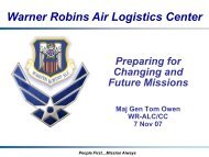 Warner Robins Air Logistics Center - Aerospace Industry Committee