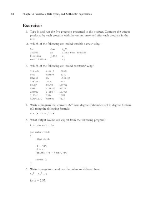 Programming in C