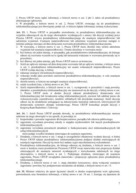 Projekt Ustawy Prawo Telekomunikacyjne 2004