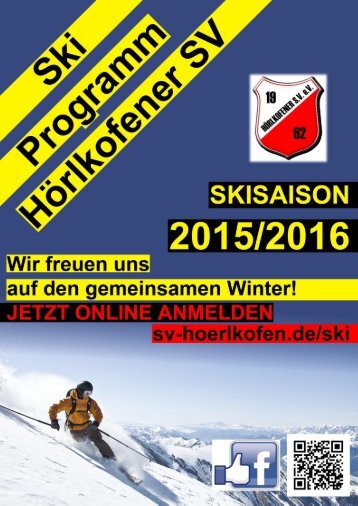 Ski Programmheft Hörlkofener SV 15-16