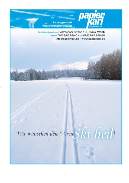 Ski Programmheft Hörlkofener SV 15-16