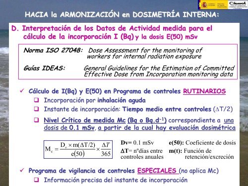 ARMONIZACIÓN EN DOSIMETRÍA INTERNA OCUPACIONAL