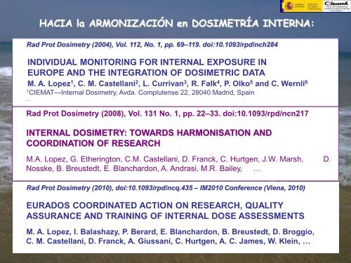 ARMONIZACIÓN EN DOSIMETRÍA INTERNA OCUPACIONAL