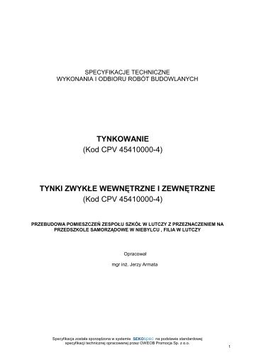 Specyfikacje techniczne wykonania i odbioru robÃ³t ... - Niebylec