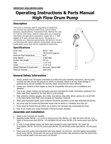 High Flow Drum Pump