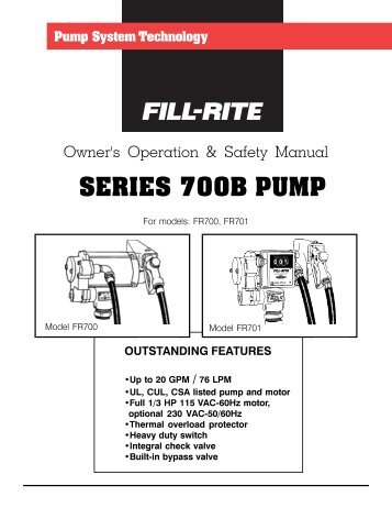 SERIES 700B PUMP